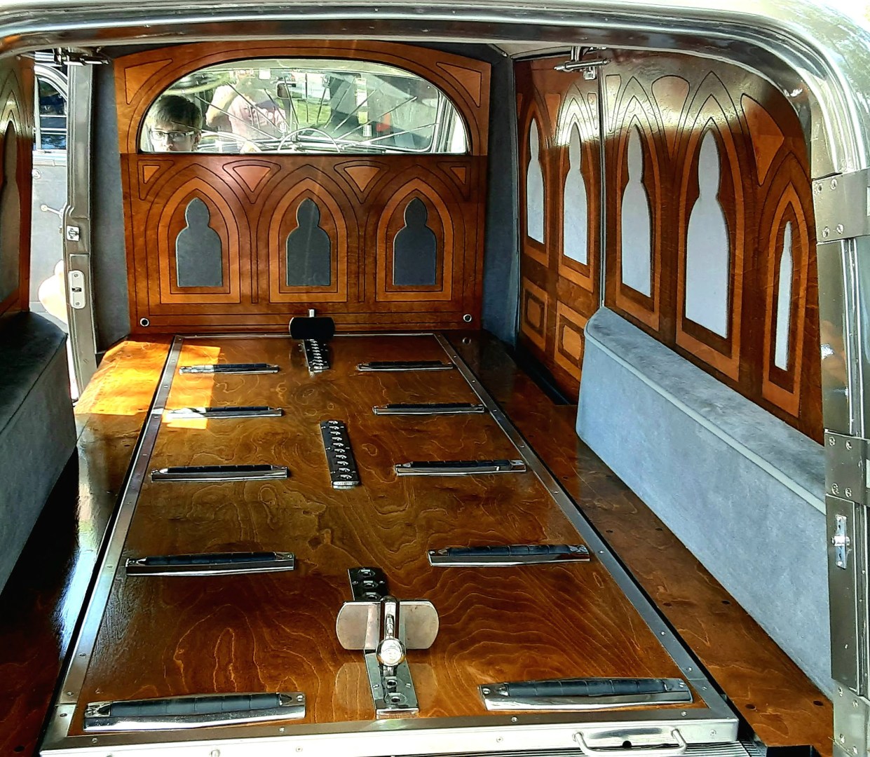 1939 LaSalle Masterpiece Carved Panel Hearse by Sayers and Scovill