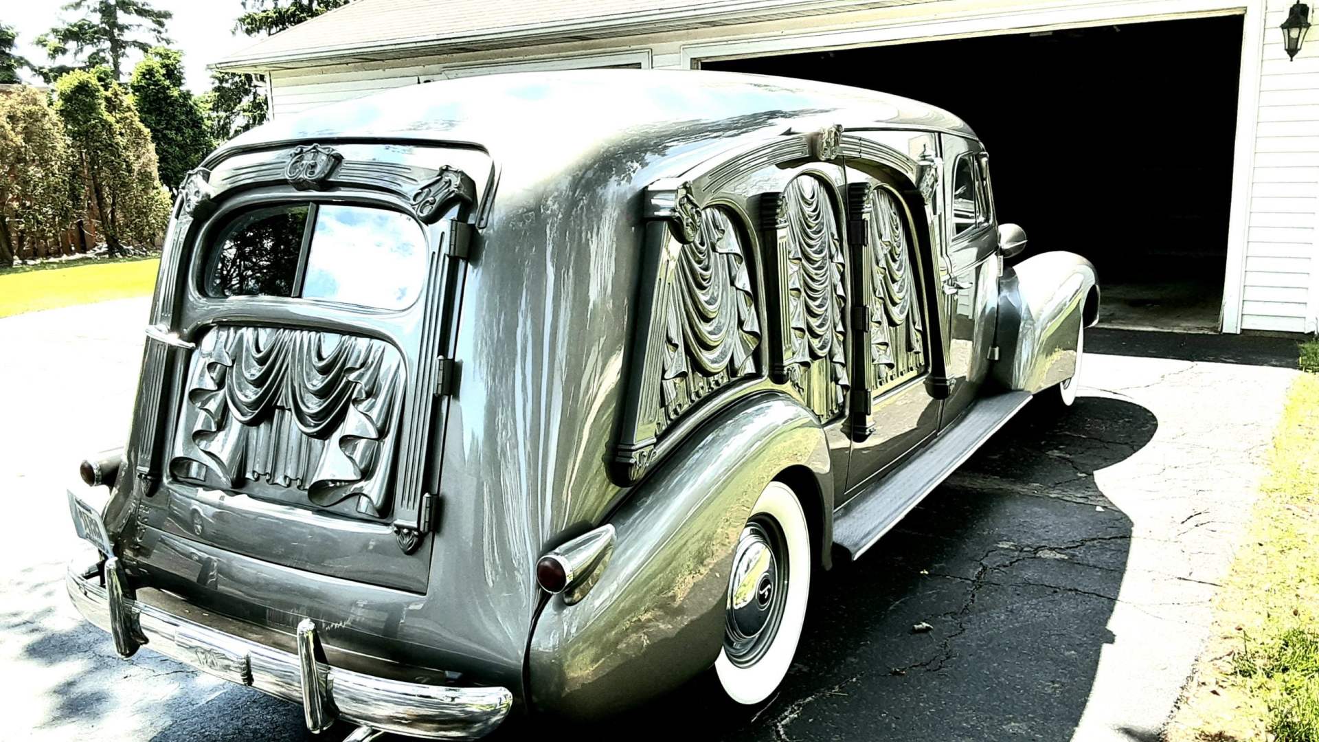 1939 LaSalle Masterpiece Carved Panel Hearse by Sayers and Scovill