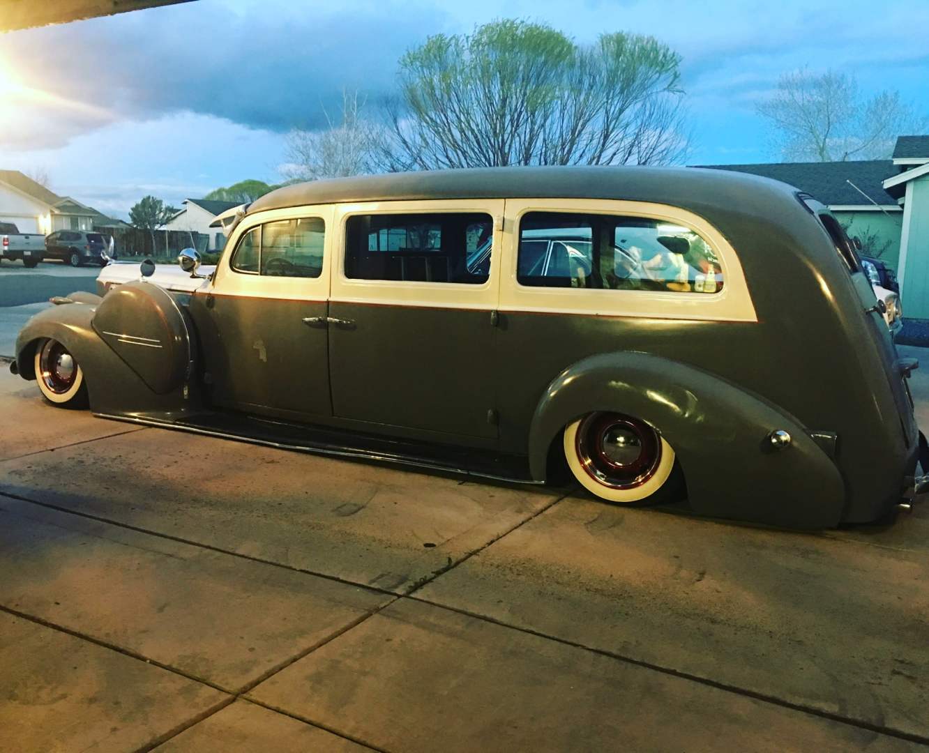 1940 Packard Henney Hearse Ambulance driver side view