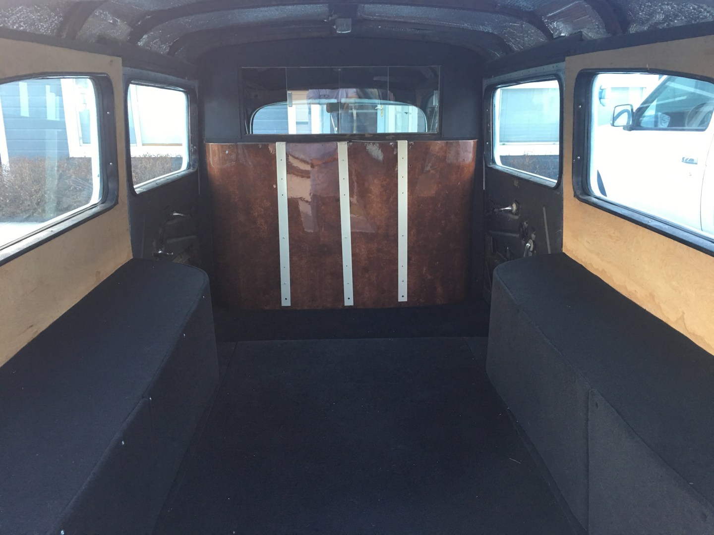 1940 Packard Henney Hearse Ambulance inside rear