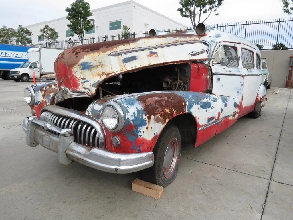 1947 Buick Roadmaster Ambulance 1947 Buick Roadmaster Ambulance driver side front quarter view