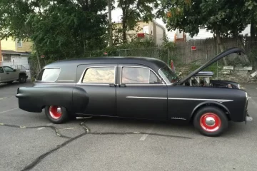 1952 Packard Henney Hearse Hot Rod front passenger side view as seen in 2022