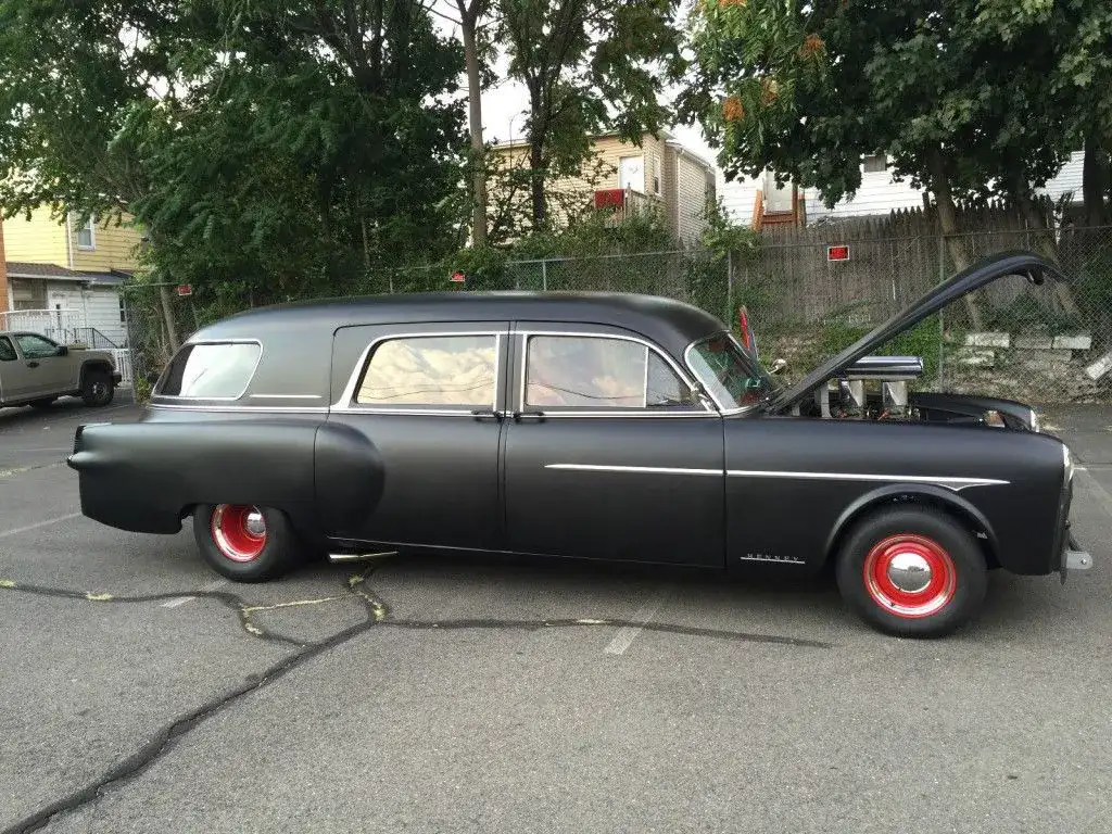1952 Packard Henney Hearse Hot Rod front passenger side view as seen in 2022
