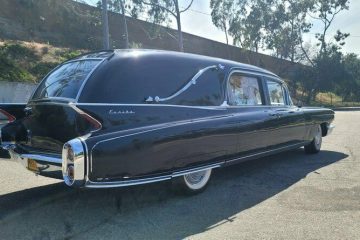 1960 Cadillac Eureka Hearse passenger side rear quarter view