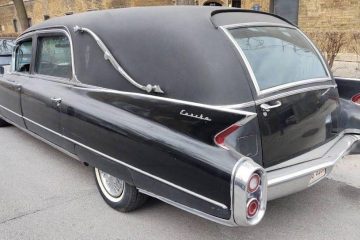 1960 Cadillac Eureka Hearse driver side rear quarter view
