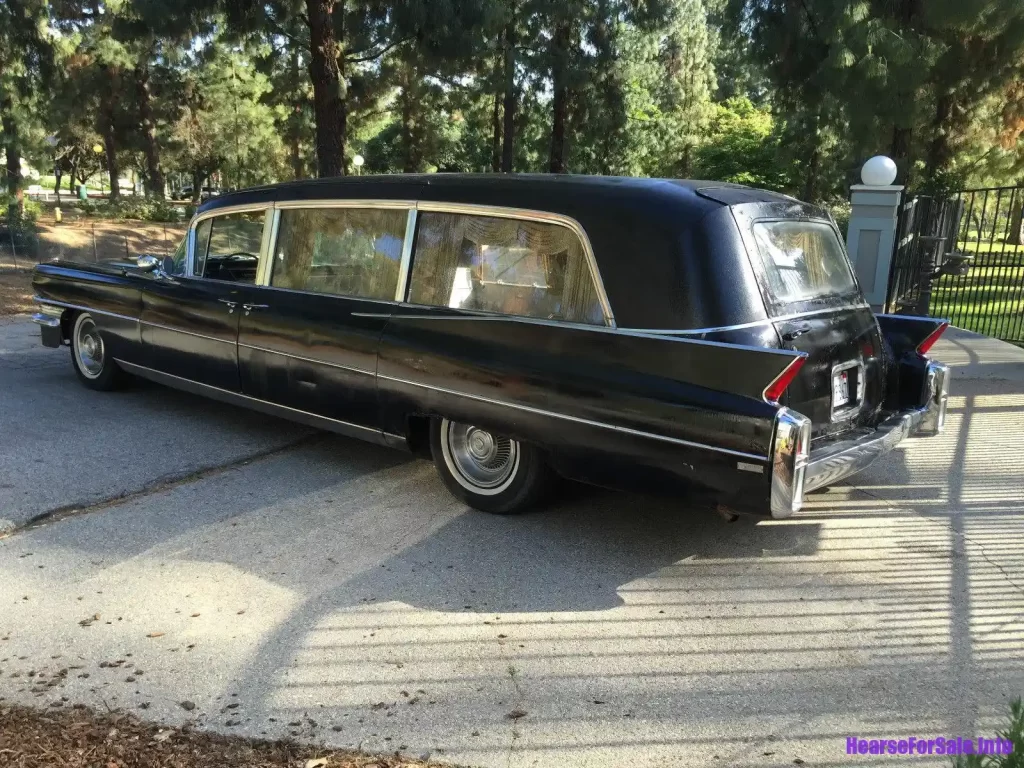 1963 Cadillac Hearse 1963 Cadillac Hearse driver side rear quarter view