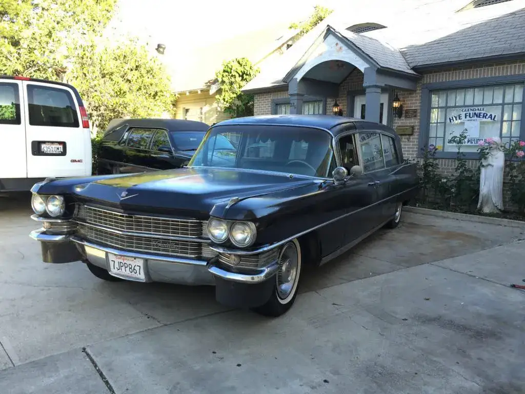 1963 Cadillac Hearse 1963 Cadillac Hearse driver side front quarter view