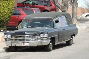 1963 Cadillac Miller-Meteor Hearse front side drivers side view