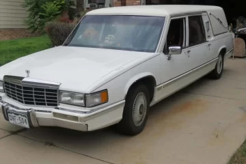 1983 Cadillac S&S Victoria Hearse front driver side quarter view