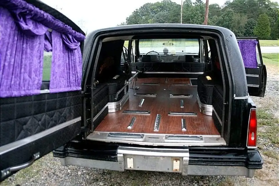 1985 Cadillac Hearse inside rear