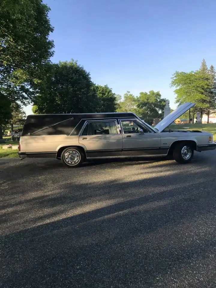 1989 Mercury Eagle Hearse theo 1989 Mercury Eagle Hearse "Theo" passenger side view with hood open