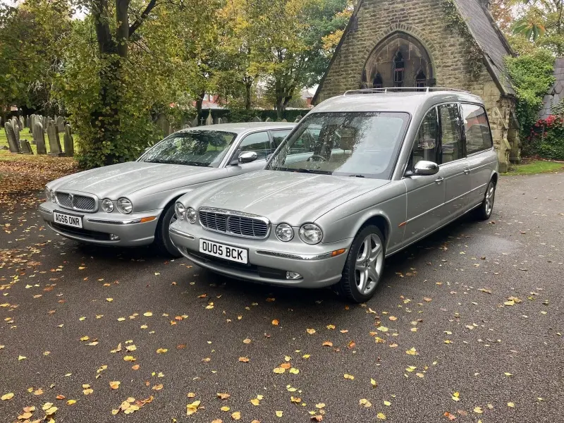 2005 Jaguar Hearse with matching limo