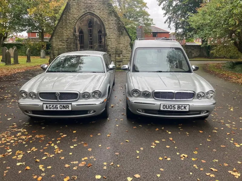 2005 Jaguar Hearse with matching limo