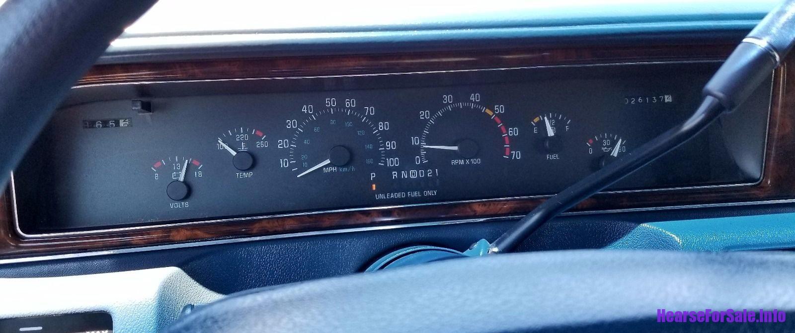 1991 Buick Roadmaster Hearse instrument cluster