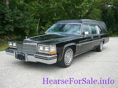 1983 Cadillac DeVille Hearse front and driver side view