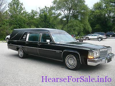 1983 Cadillac DeVille Hearse passenger side front view