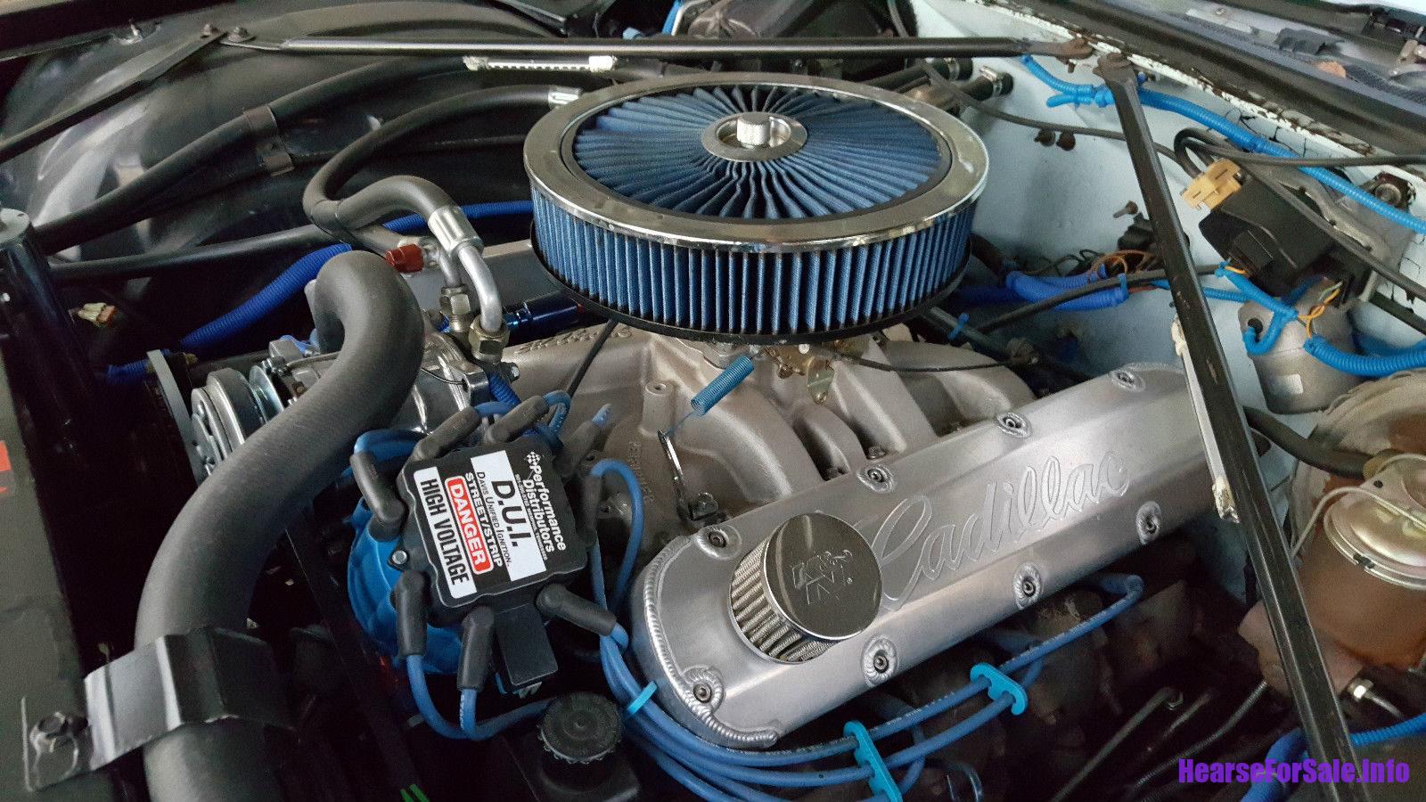 1975 Cadillac Miller-Meteor 3-Way Hearse engine