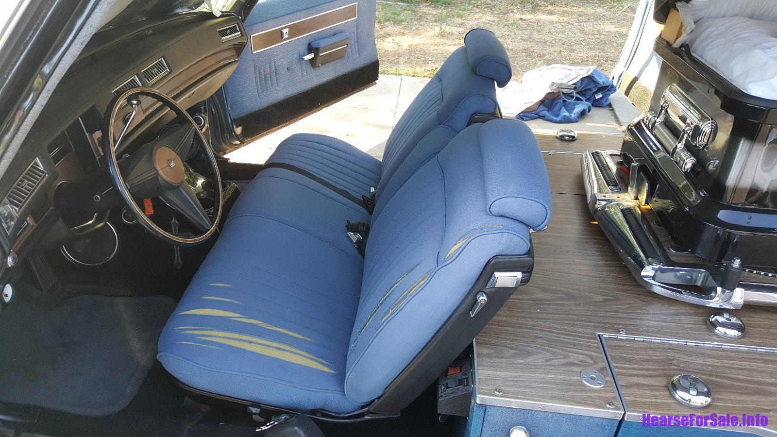 1975 Cadillac Miller-Meteor 3-Way Hearse drivers cab