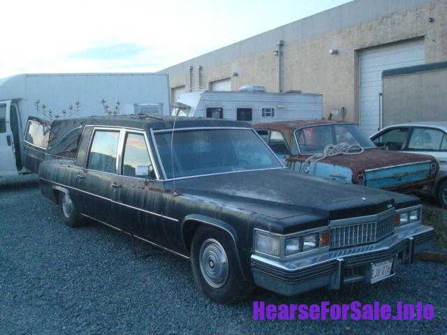 1978 Cadillac Hearse 1978 Cadillac Hearse passenger side front quarter view