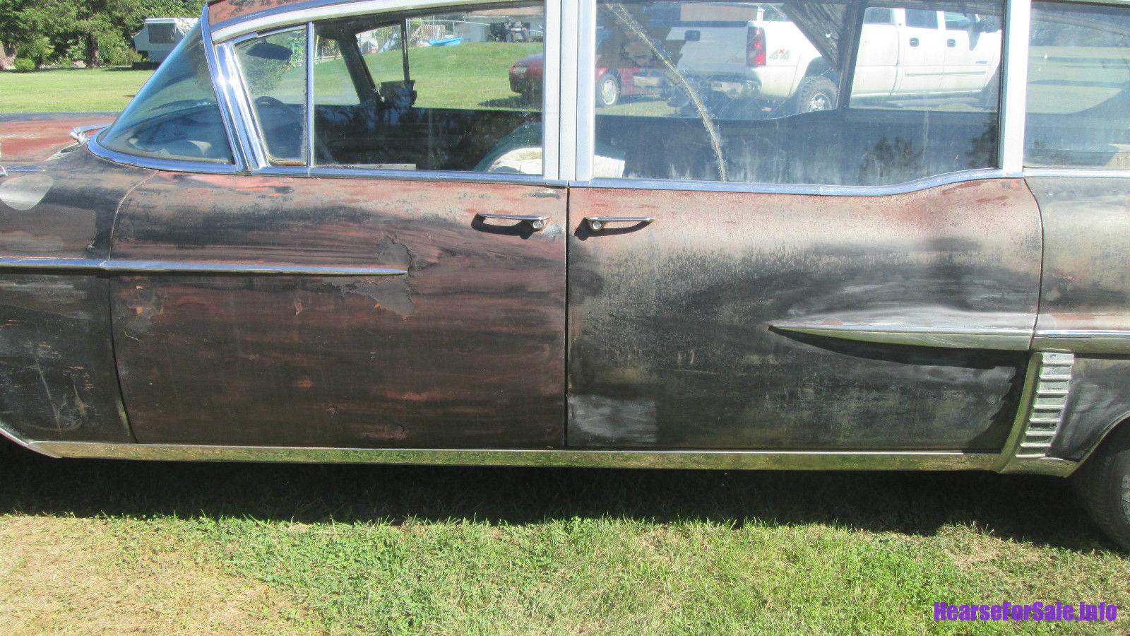 1958 Cadillac Superior 3-way Hearse driver side doors