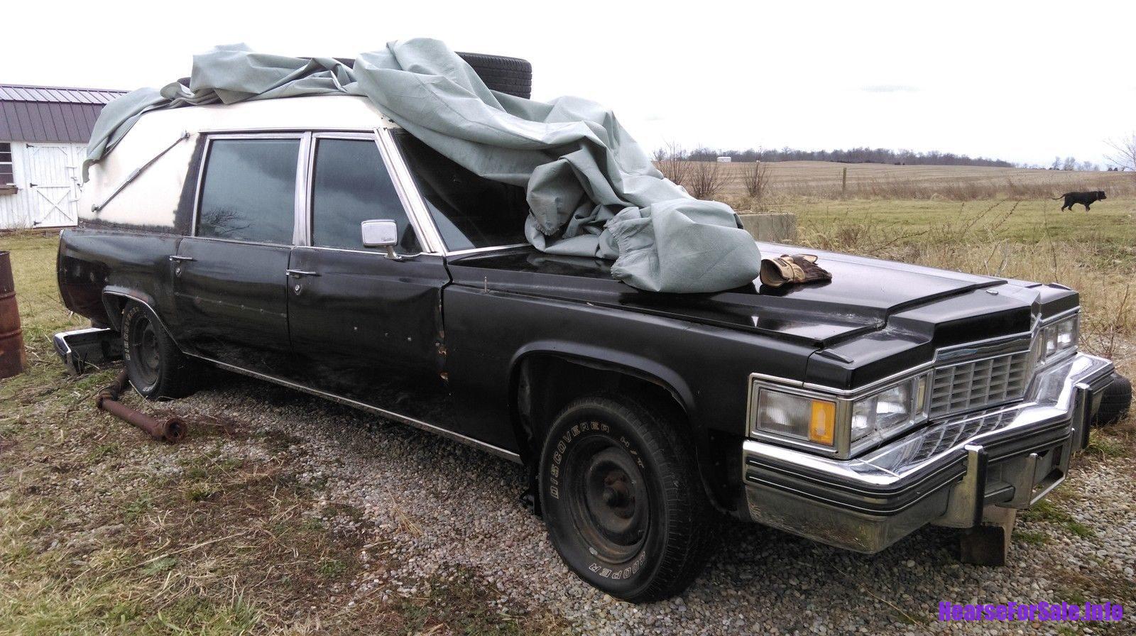 1977 Cadillac Miller Meteor Landau Hearse 1977 Cadillac Miller Meteor Landau Hearse passenger side front quarter view