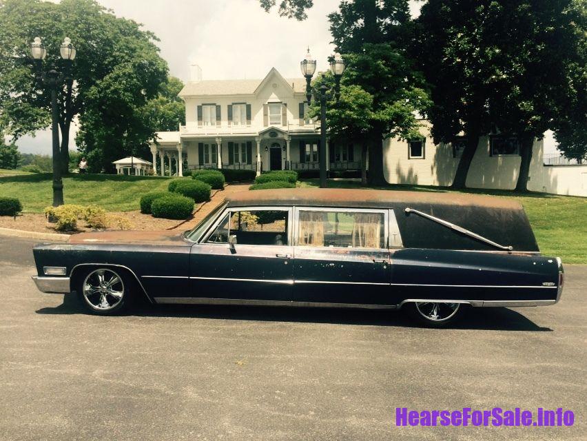 1968 Cadillac Miller Meteor Hearse driver side view
