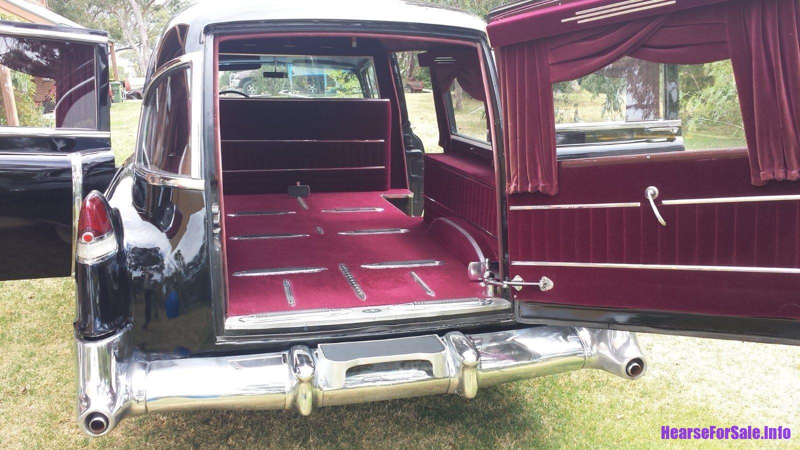 1955 Cadillac Meteor Hearse casket compartment
