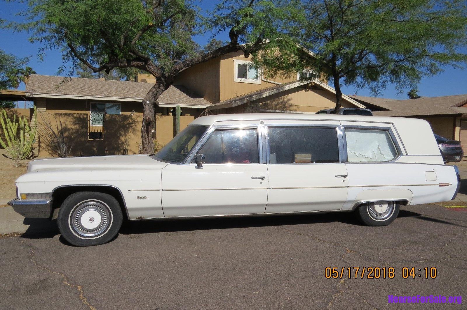 1972 Cadillac Hearse with Vintage Casket