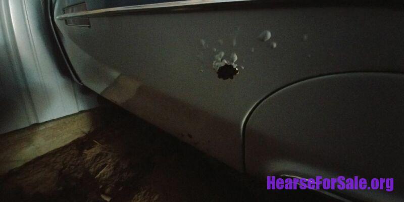 1973 Cadillac Superior Hi-top Ambulance rust on passenger side rear quarter panel