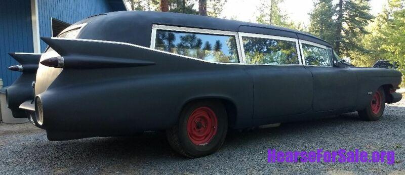 1959 Cadillac Miller-Meteor Rat Rod Hearse rear passenger side