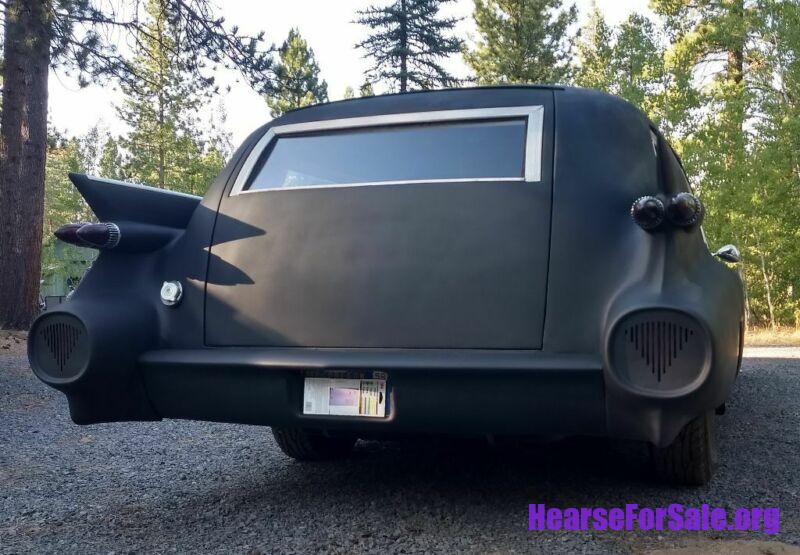 1959 Cadillac Miller-Meteor Rat Rod Hearse rear