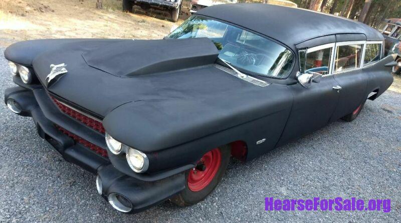1959 Cadillac Miller-Meteor Rat Rod Hearse front
