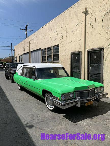 1973 Cadillac Deville Superior Hearse off White™ for Dying Branding 1973 Cadillac DeVille Superior Hearse Off White™ 'FOR DYING' Branding