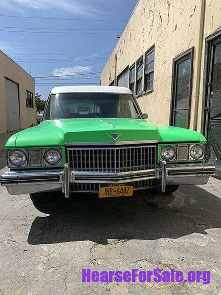 1973 Cadillac Deville Superior Hearse off White™ for Dying Branding 1973 Cadillac DeVille Superior Hearse Off White™ 'FOR DYING' Branding