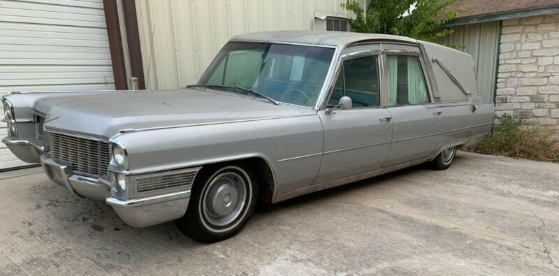 1965 Cadillac Superior Crown Royal Hearse driver side front quarter view