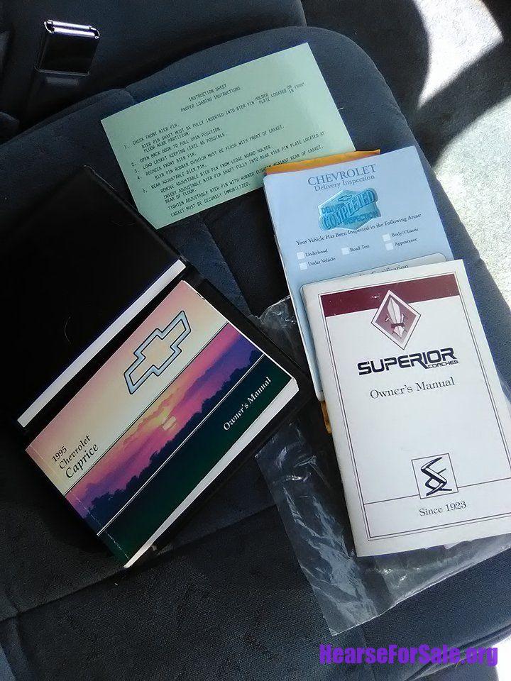 1995 Chevrolet Superior Chancellor Hearse owners manual