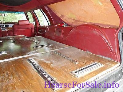 1984 Mercury Grand Marquis Colony Park Hearse inside rear, passenger side