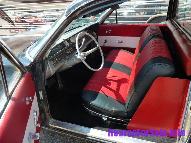 1963 Oldsmobile Hearse driver cab, steering wheel