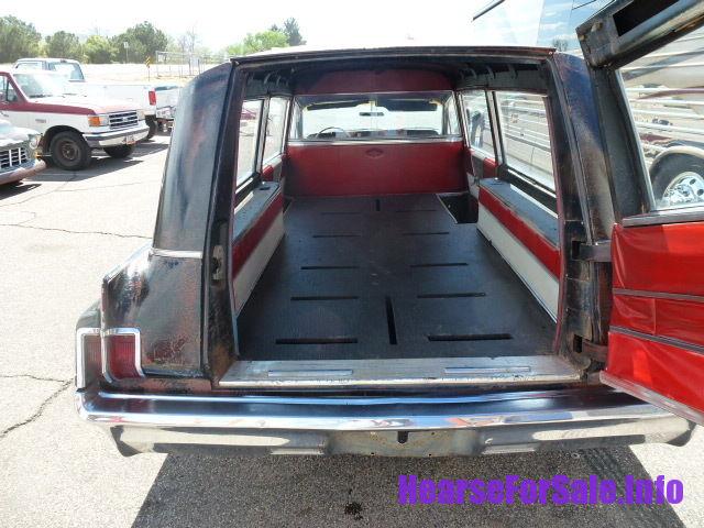 1963 Oldsmobile Hearse casket compartment, rollers removed