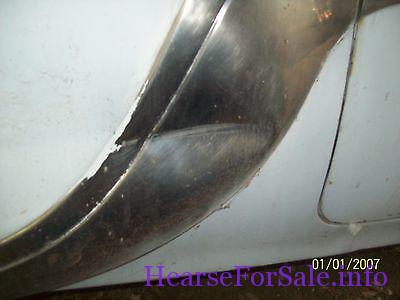 1954 Pontiac Hearse, dent in chrome