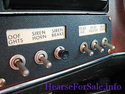 1971 Pontiac Bonneville Superior Hearse Ambulance Combo 1971 Pontiac Bonneville Superior Hearse siren and lighting controls