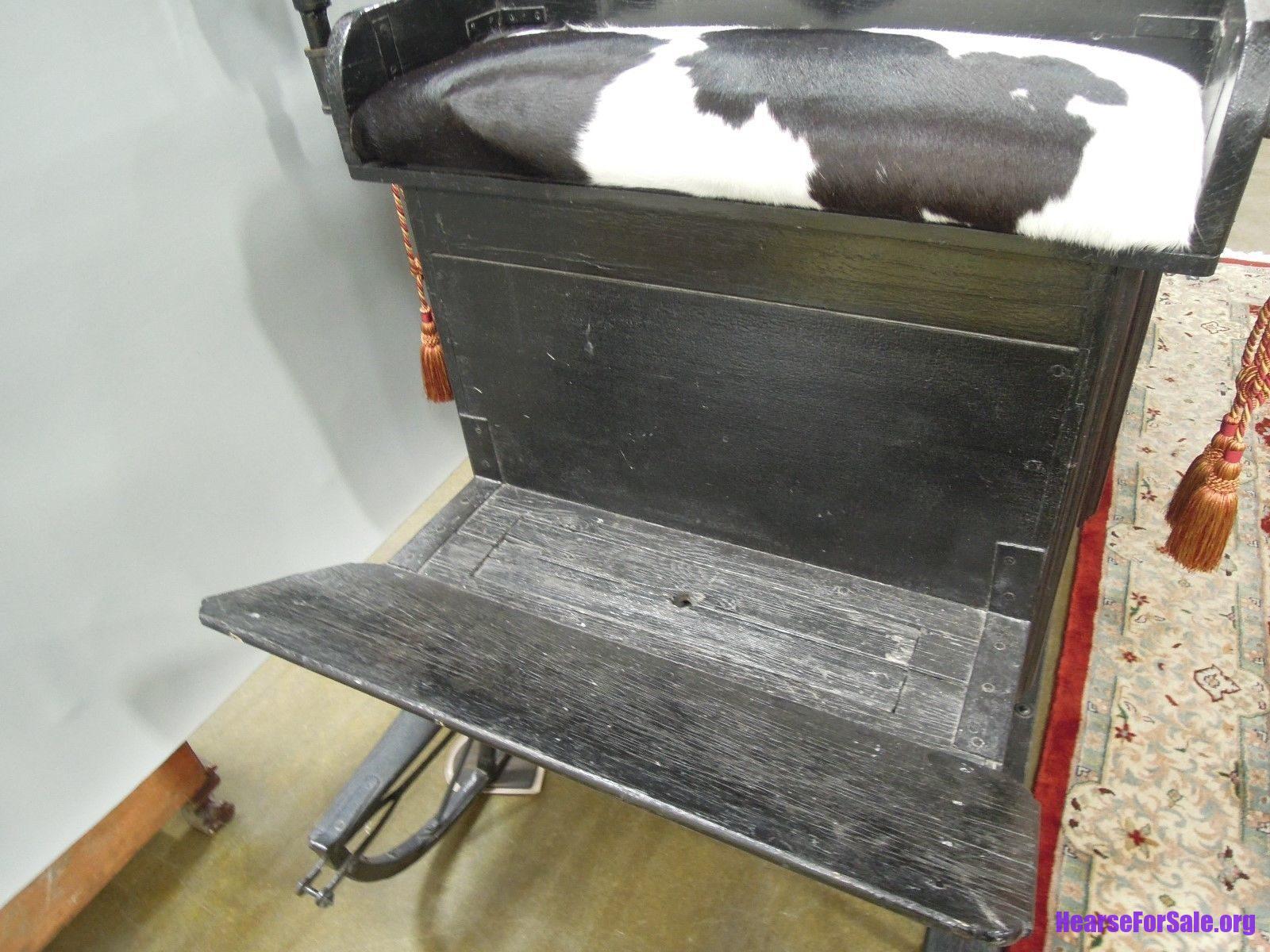 Antique 1880 Horse Drawn Sleigh Hearse Carriage Antique 1880 Horse-drawn Sleigh Hearse Carriage coachman's box seat