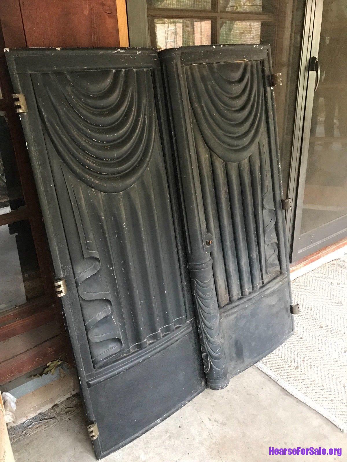 Victorian Horse drawn Wood Hearse Doors Victorian Horse-drawn Wood Hearse Doors