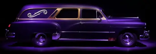 Custom Purple Hearse - Classic Hearse Archive and History